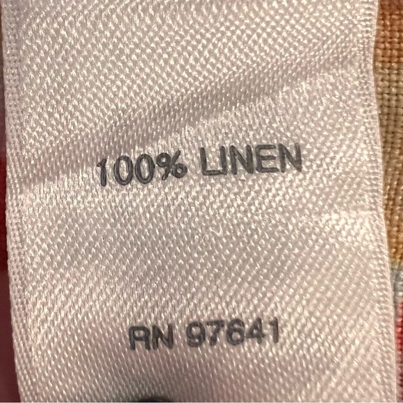 J. Jill Love 100% Linen Sleeveless Coral Floral Dress. Size Small. - Picture 11 of 12